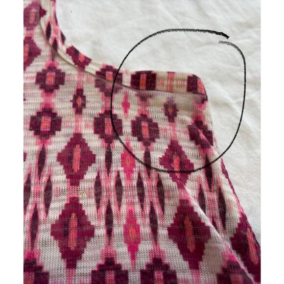 Gap Women’s Maternity Size S Lightweight Tank Top Pink Southwestern Aztec Boho - Picture 9 of 11